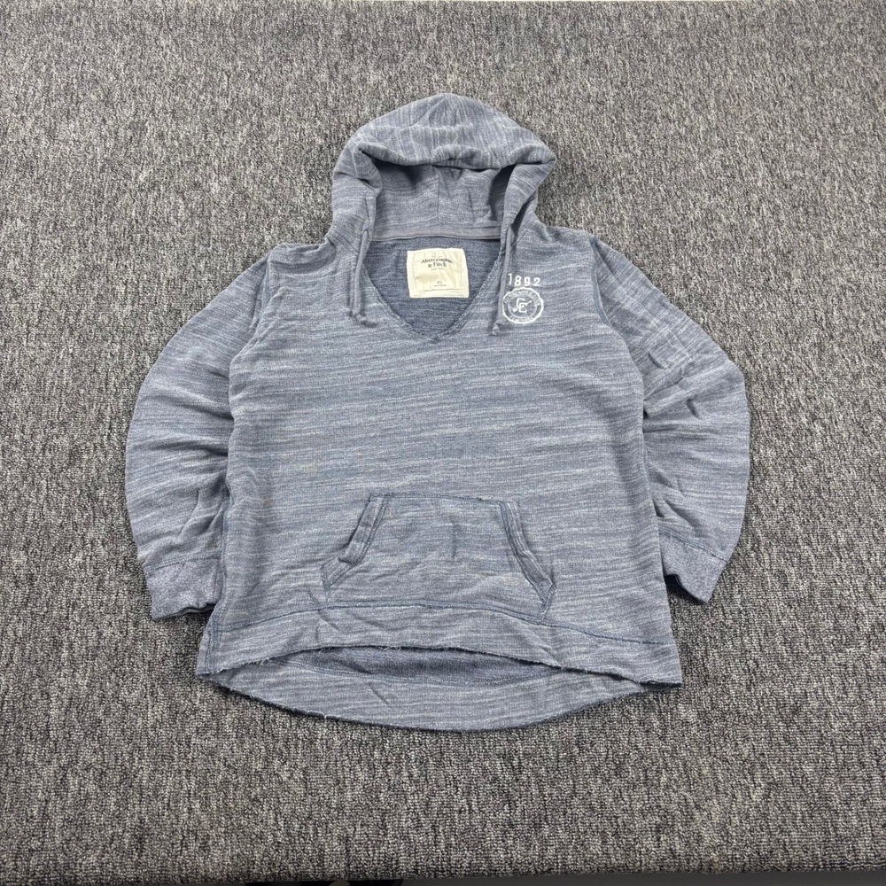 Preppy Y2K Abercrombie & Fitch Surf Pullover Knit Hoodie Blue  Size M/L